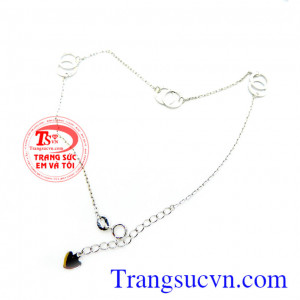 Lắc chân vàng trắng