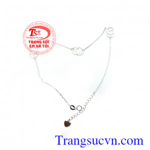 Lắc chân vàng trắng