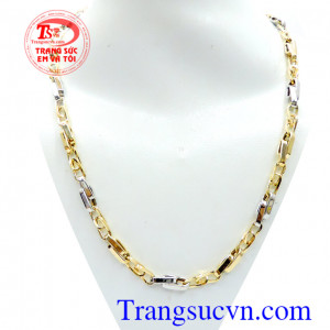 Chiếc Dây chuyền nam 10k nhập đảm bảo chất lượng vàng,sáng bóng,với vàng trắng và vàng màu,xuất xứ: Italy,nhằm đảm bảo quyền lợi khách hàng