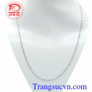 Dây chuyền vàng trắng thay lời yêu thương, dây chuyền vàng nữ nhập khẩu Italy, chất lượng uy tín, đảm bào quyền lợi của khách hàng,