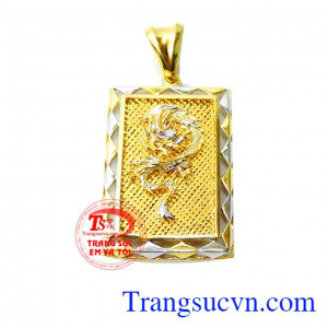 Chiếc Mặt dây rồng vàng 3D may mắn dành cho nam,Chất lượng vàng đảm bảo chất lượng, thiết kế và chế tác 3D sắt nét tinh tế.