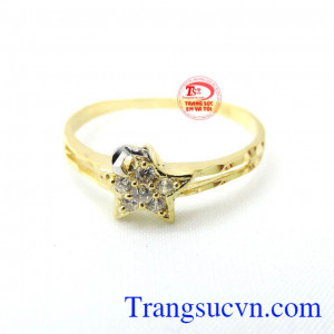 Nhẫn vàng ngôi sao may mắn