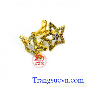 Hoa tai sao lấp lánh, hoa tai vàng tây, vàng 10k, chất lượng đảm bảo, uy tín, mang đến cho người đeo vẻ đẹp tinh tế, thời trang.