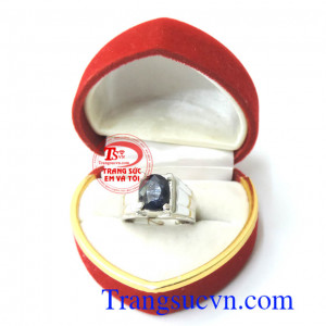 Nhẫn sapphire vàng trắng