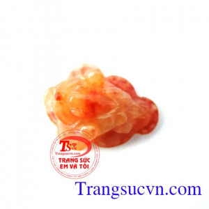 Thiềm thừ cẩm thạch đỏ cam