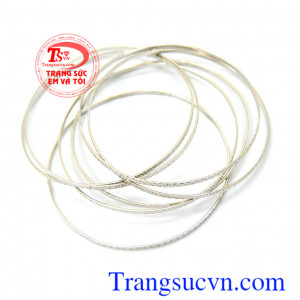 Vòng tuần vàng trắng 18k Italy