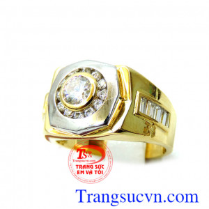 Nhẫn nam 18k manly