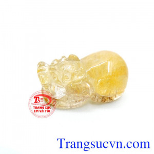 Tỳ hưu thạch anh tóc vàng quý hiếm