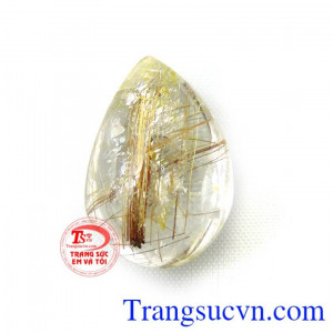 Thạch anh tóc 2 màu nâu vàng