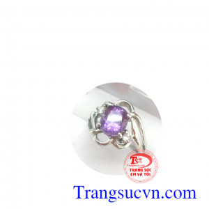 Nhẫn thạch anh tím mộng mơ