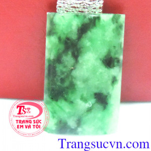 Mặt dây ngọc cẩm thạch chữ nhật