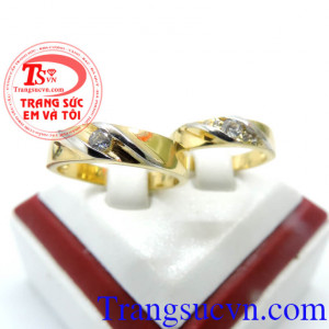 Nhẫn cưới vàng 14k sang trọng