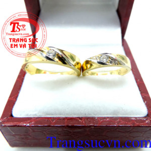 Nhẫn cưới vàng 14k sang trọng