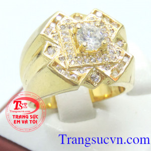Nhẫn nam vàng thiết kế tinh tế, nhẫn nam vàng 10k đính đá thiết kế tinh tế, kiểu dáng tôn lên vẻ sang trọng, nhẫn nam vàng khẳng định đẳng cấp, vàng sáng, sản phẩm kèm giấy kiểm định, thu mua lại thời hạn vĩnh viễn.