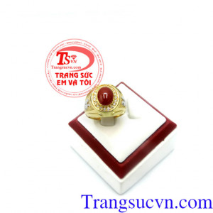Nhẫn nam đá đỏ mệnh Hỏa