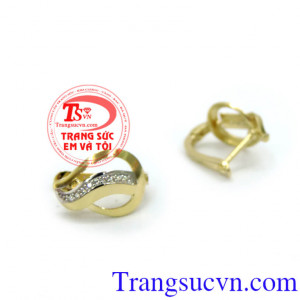 Hoa tai vàng tây tinh tế