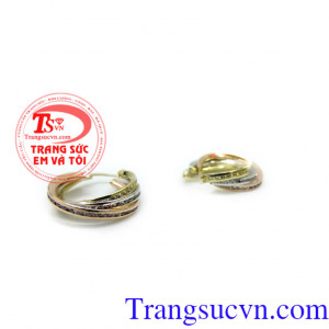 Hoa tai 3 màu quý phái