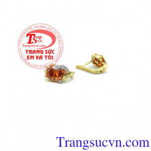 Bông tai mệnh Kim, bông tai vàng tây nữ đá quý mệnh Kim đẹp, Bông tai nữ vàng, bông tai vàng 10k, hoa tai đẹp giá chuẩn, giao hàng toàn quốc.