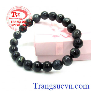 Chuỗi tay mắt hổ đen vân xám