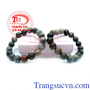 Chuỗi tay gỗ hóa thạch màu đẹp