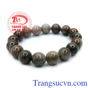 Chuỗi tay gỗ hóa thạch màu đẹp