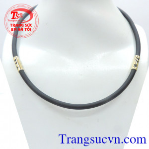 Dây cao su 4 đốt 5 ly, dây chuyền nam, dây da bọc vàng 4 đốt, 10k, vàng chuẩn chất lượng, dây da phong cách