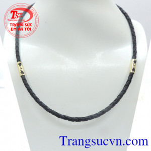 Dây da bọc vàng 10k chuẩn, dây da đẹp, bền, dây bọc vàng 10k trái tim đẹp, dây da cho nam giới giao hàng toàn quốc, bảo hành 6 tháng 