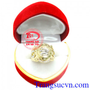 Nhẫn nam 10k thiết kế tinh xảo, nhẫn nam vàng tây đẹp, giá chuẩn, nhẫn nam vàng tấy thiết kế 3d sang trọng cho phái nam