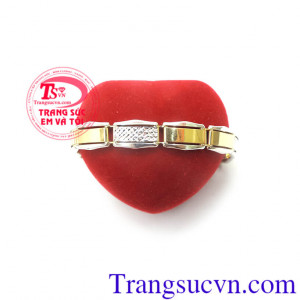 Lắc tay 3 màu Italy đẹp,lắc nữ vàng sang trọng, lắc nữ vàng đẹp nhập khẩu italy, lắc nữ vàng 18k sáng, bền màu, giao hàng toàn quốc