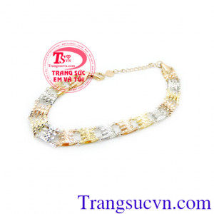 Lắc nữ 3 màu Italy sang trọng là món quà ý nghĩa cho người yêu thương