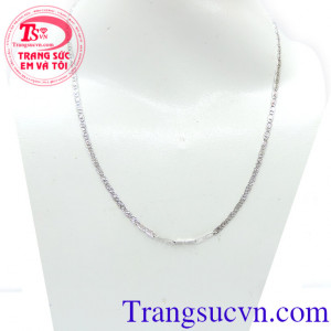Dây chuyền nữ vàng trắng 14k,Dây chuyền nữ vàng trắng đẹp, dây chuyền vàng tây 14k, dây nữ sang trọng, vàng chuẩn chất lượng, giao hàng toàn quốc 