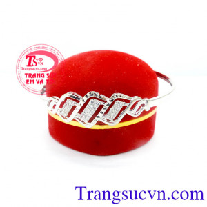 Vòng tay vàng trắng 18k, vòng tay vàng tây đẹp.