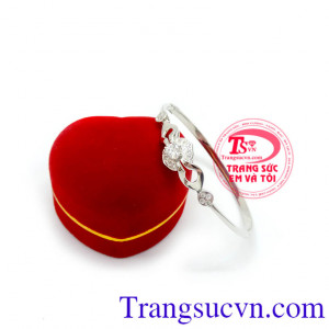 Vòng tay vàng trắng 14k, vòng tay vàng tây đẹp. 