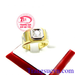 Nhẫn nam chữ H cách điệu