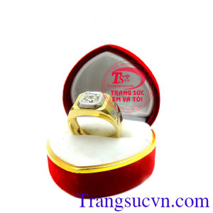 Nhẫn nam chữ H cách điệu