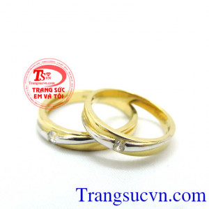 Nhẫn cưới 18k hạnh phúc