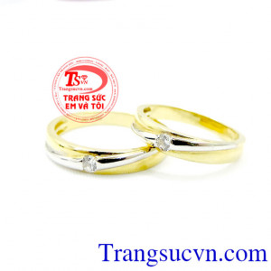 Nhẫn cưới 18k hạnh phúc