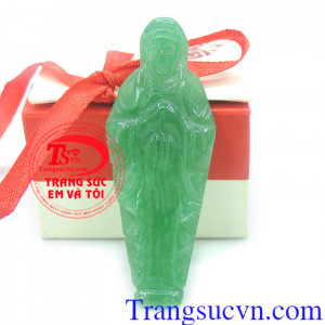 Mặt đức mẹ ngọc cẩm thạch thiên nhiên