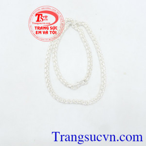 Dây bạc mắt xích lồng tinh xảo
