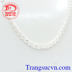 Dây bạc mắt xích lồng tinh xảo