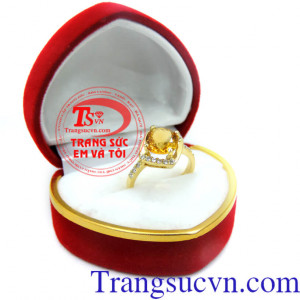 Nhẫn Citrine phong thủy mệnh kim