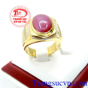 Nhẫn nam Ruby 14k, nhẫn nam vàng tây đá quý ruby thiên nhiên chuẩn chất lượng, nhẫn vàng 14k có giấy kiểm định, cam kết 100% về chất lượng sản phẩm, thiết kế phong cách độc đáo, mang lại sự sang trọng quyền lực