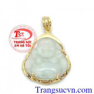 Mặt phật di lặc bọc vàng đẹp đeo phong thủy, mang lại may mắn tiền tài
