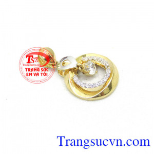 Mặt dây chuyền nữ vàng tây đá quý