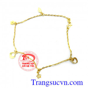 Lắc nữ vàng tây