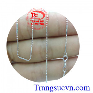 Dây chuyền nữ vàng trắng dạng bi