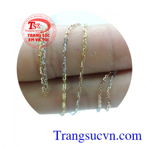 Dây chuyền nữ vàng màu Italia kiểu đẹp