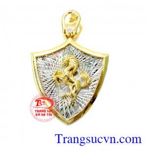 Mặt dây vàng nam ngựa công danh