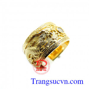 Nhẫn nam rồng chầu 3D