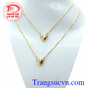 Dây chuyền nữ trái tim đẹp khắc tên